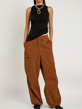 Entire Studios Barren Cotton Cargo Pants Size Medium Copper Brown Unisex